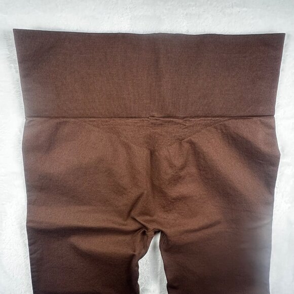 ~NWT PLT~ Seamless High Waist Gym Leggings Dark Brown Sz M Womens Activewear - Picture 6 of 7